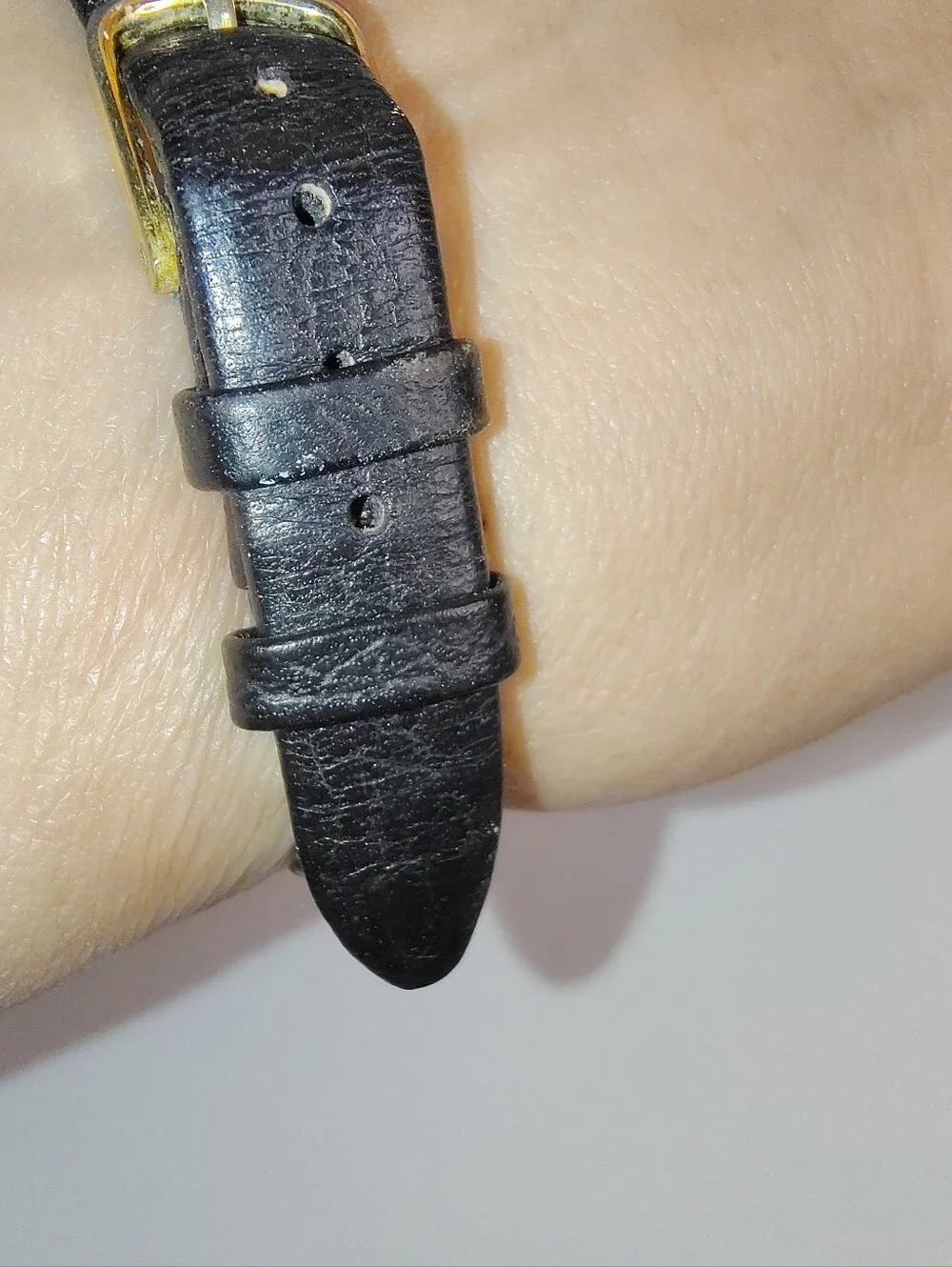 Vintage Disney Mickey Mouse Lorus Quartz Watch Black Braided Leather‎ Band Gold